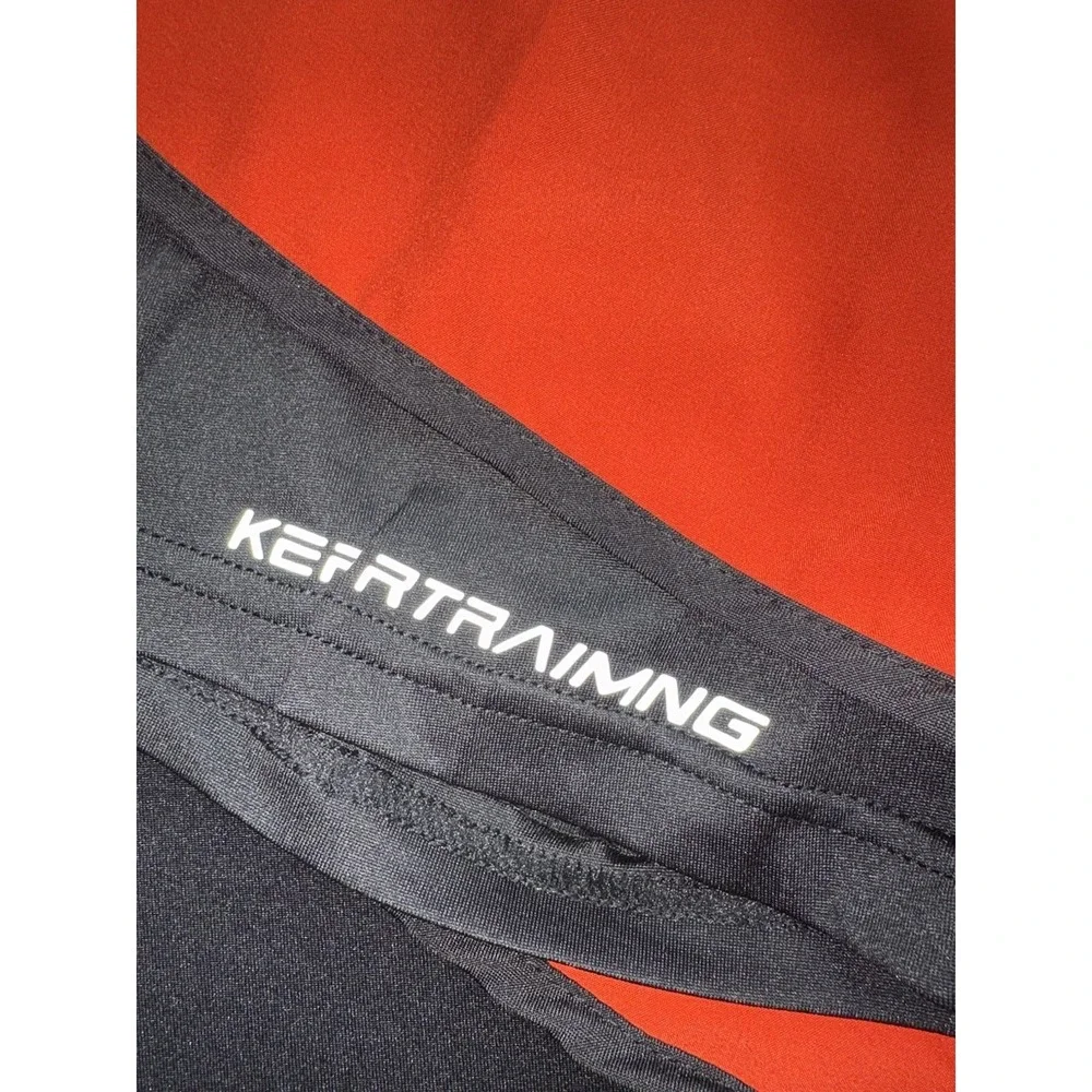 KEFR Traimng Mens 2-in-1 Athletic Shorts Red Black Built-in Liner Size XL 27x4